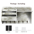 Mail Holder with Key Hooks for Wall Mounted